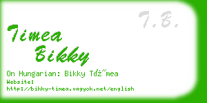 timea bikky business card